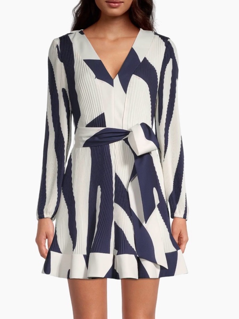 NWT Milly Blue & White Liv Printed Wrap Dress
